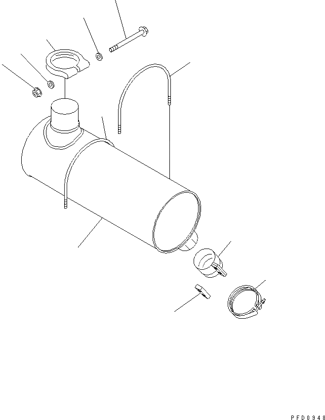 Схема запчастей Komatsu S4D102E-1G - ГЛУШИТЕЛЬ (ПОСТАВЛЯЕТСЯ ДОПОЛНИТЕЛЬНО)(№78-) ДВИГАТЕЛЬ