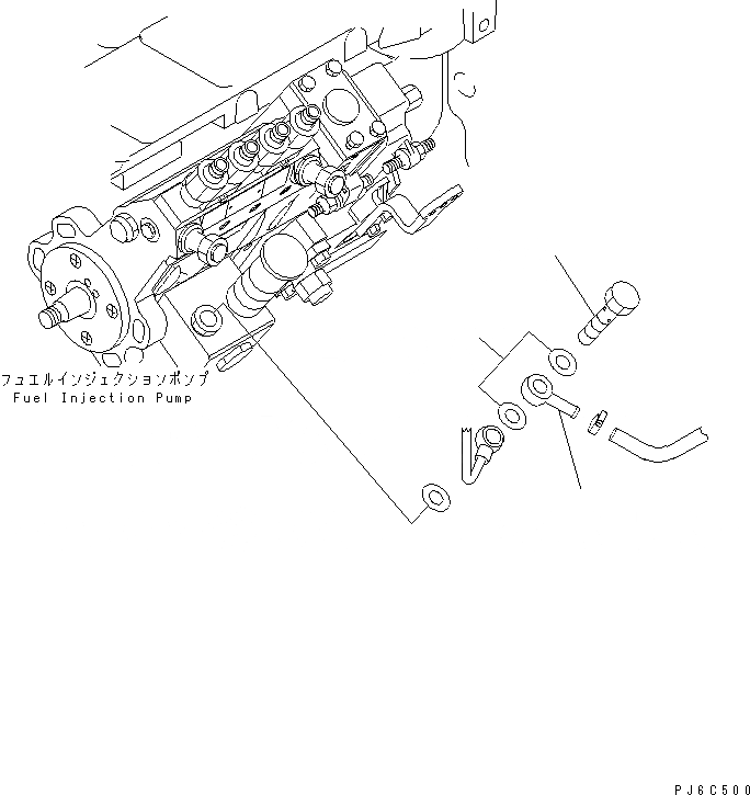 Схема запчастей Komatsu S4D102E-1J - НАСОС ПОДКАЧКИ ТОПЛИВА(№8-) ДВИГАТЕЛЬ