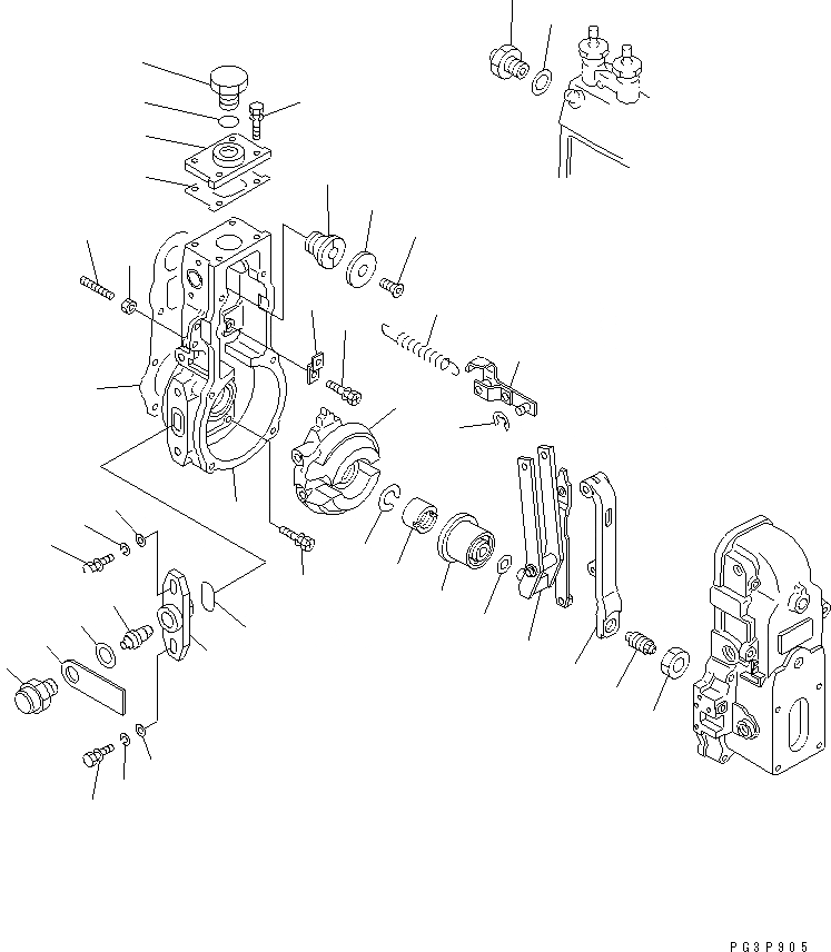 Схема запчастей Komatsu S4D102E-1D-2 - ТОПЛ. НАСОС (РЕГУЛЯТОР) (/) (ВНУТР. ЧАСТИ)(№7-) ДВИГАТЕЛЬ