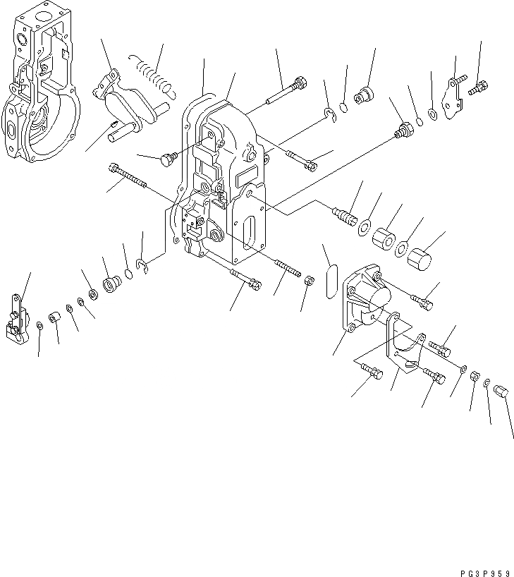 Схема запчастей Komatsu S4D102E-1J - ТОПЛ. НАСОС (РЕГУЛЯТОР) (/) (ВНУТР. ЧАСТИ)(№-) ДВИГАТЕЛЬ