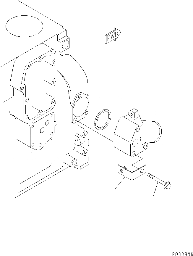 Схема запчастей Komatsu S4D102E-1E-2 - ВОДН. СОЕДИН-Е (ДЛЯ A И A ГЕНЕРАТОР)(№97-) ДВИГАТЕЛЬ