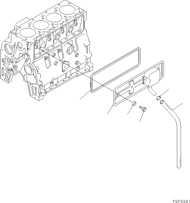 Схема запчастей Komatsu S4D102E-1AA - КРЫШКА ТОЛКАТЕЛЕЙ КЛАПАНА(№7-) ДВИГАТЕЛЬ