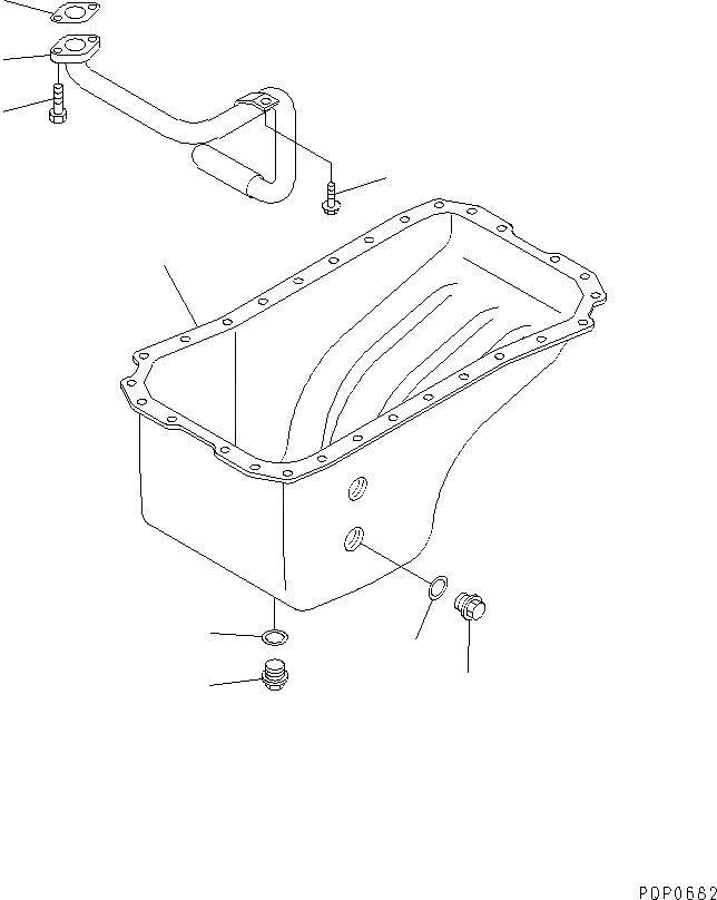 Схема запчастей Komatsu S4D102E-1AA - МАСЛЯНЫЙ ПОДДОН И ВСАСЫВАЮЩИЙ ПАТРУБОК(№7-) ДВИГАТЕЛЬ
