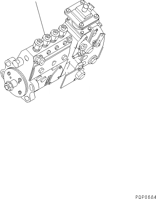Схема запчастей Komatsu S4D102E-1AA - ТОПЛ. НАСОС(№7-) ДВИГАТЕЛЬ