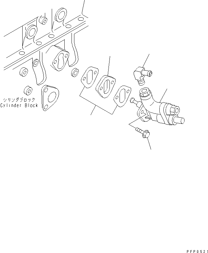 Схема запчастей Komatsu S4D102E-1AA - НАСОС ПОДКАЧКИ ТОПЛИВА(№7-) ДВИГАТЕЛЬ