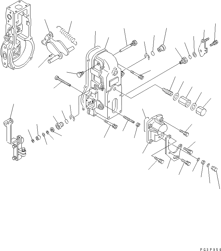 Схема запчастей Komatsu S4D102E-1F-2U - ТОПЛ. НАСОС (РЕГУЛЯТОР) (/) (MODIFIED MONO СТРЕЛА СПЕЦ-Я.) (ВНУТР. ЧАСТИ)(№9-) ДВИГАТЕЛЬ