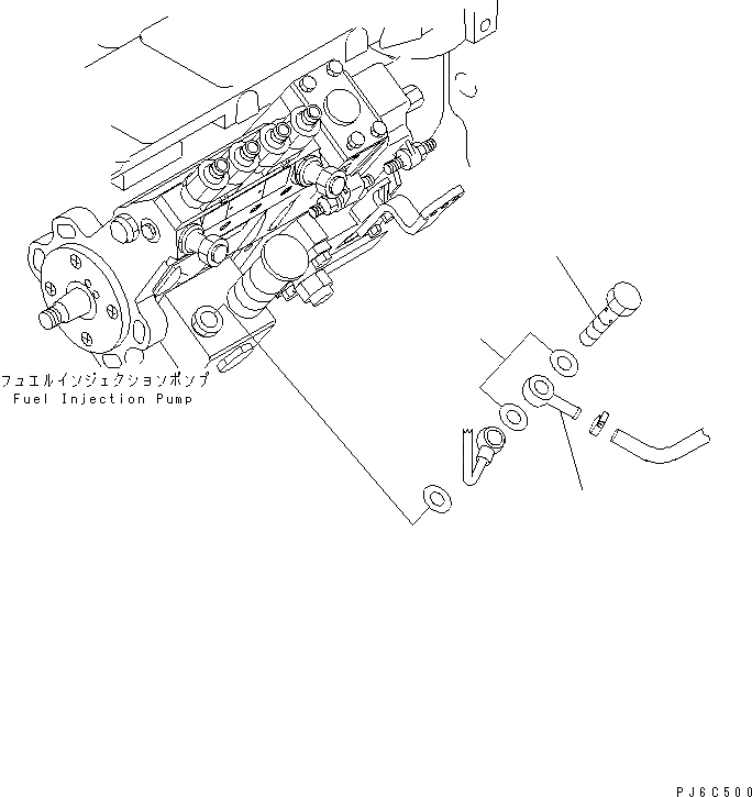 Схема запчастей Komatsu S4D102E-1K-2 - НАСОС ПОДКАЧКИ ТОПЛИВА(№8-) ДВИГАТЕЛЬ