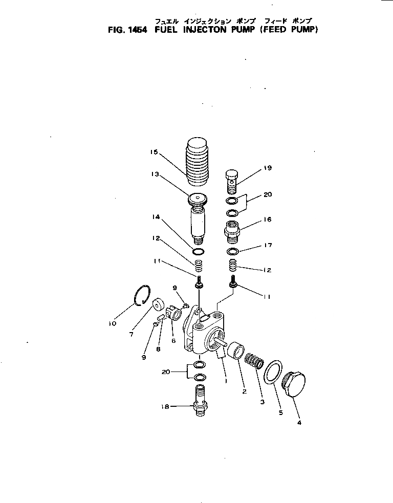 Схема запчастей Komatsu S4D105-3D - ТОПЛ. НАСОС (ПОДКАЧИВАЮЩ. НАСОС) ТОПЛИВН. СИСТЕМА
