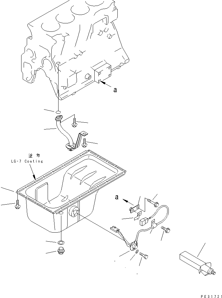 Схема запчастей Komatsu S4D95L-1K - МАСЛЯНЫЙ ПОДДОН И ВСАСЫВАЮЩИЙ ПАТРУБОК (С ПРОХОДНОЙ ФИЛЬТР)(№7-8) ДВИГАТЕЛЬ