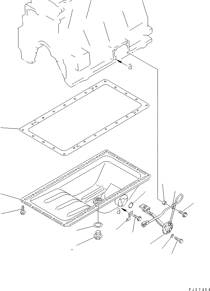 Схема запчастей Komatsu S4D95L-1A - МАСЛЯНЫЙ ПОДДОН(№799-) БЛОК ЦИЛИНДРОВ