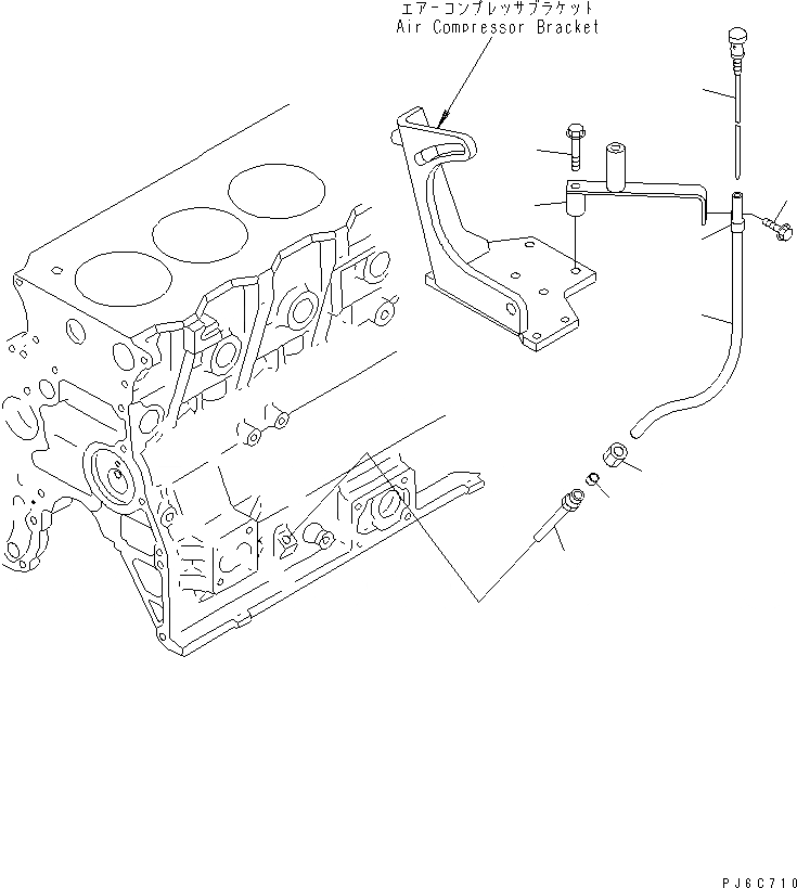 Схема запчастей Komatsu S4D95LE-3A-2A - МАСЛ. ЩУП ДВИГАТЕЛЬ