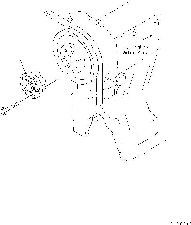 Схема запчастей Komatsu S4D95LE-3A-2Z - ВЕНТИЛЯТОР УПЛОТНЕНИЯ ДВИГАТЕЛЬ