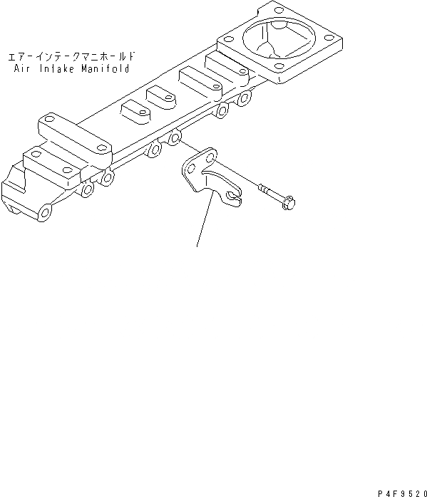 Схема запчастей Komatsu S4D95LE-3-CX - КАБЕЛЬ СУППОРТ ДВИГАТЕЛЬ