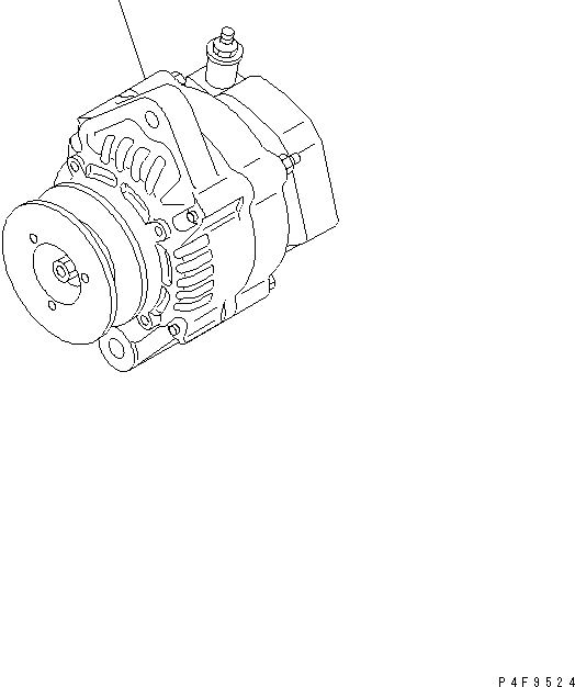 Схема запчастей Komatsu S4D95LE-3-CX - ГЕНЕРАТОР (A) ДВИГАТЕЛЬ