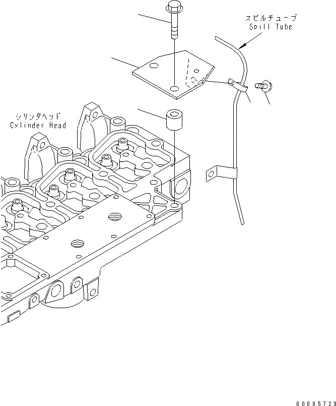 Схема запчастей Komatsu S6D102E-D-1FL-6S - ВОЗВРАТ ТОПЛИВА(№9-) ДВИГАТЕЛЬ