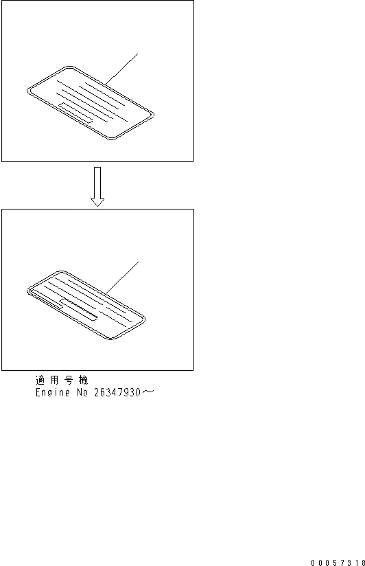 Схема запчастей Komatsu S6D102E-D-1FL-6S - ПРЕДУПРЕЖДАЮЩ. МАРКИРОВКА (ЯПОН.-АНГЛ.)(№78-) ДВИГАТЕЛЬ
