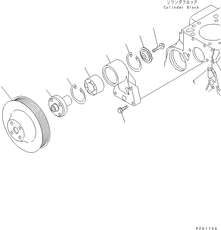 Схема запчастей Komatsu S6D102E-2KK-W - ПРИВОД ВЕНТИЛЯТОРА ШКИВ (ТРОПИЧЕСКАЯ СПЕЦИФИКАЦИЯ)(№-) ДВИГАТЕЛЬ