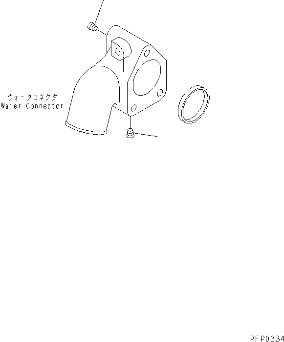 Схема запчастей Komatsu S6D102E-1AB - ВОДН. СОЕДИН-Е ЗАГЛУШКА(№9-) ДВИГАТЕЛЬ