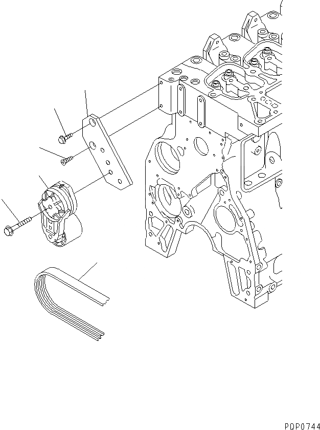 Схема запчастей Komatsu S6D102E-1AC - НАТЯЖИТЕЛЬ РЕМНЯ(№9-) ДВИГАТЕЛЬ