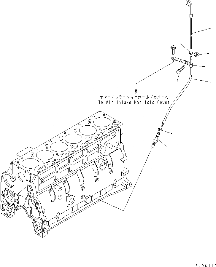 Схема запчастей Komatsu S6D102E-1-Z - МАСЛ. ЩУП ДВИГАТЕЛЬ