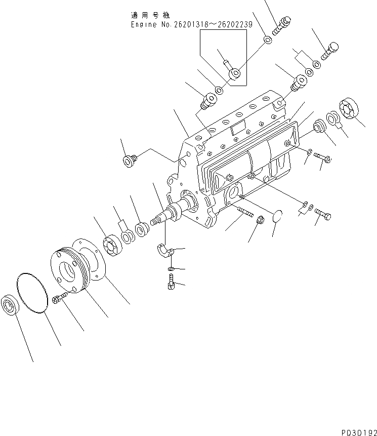 Схема запчастей Komatsu S6D102E-1C - ТОПЛ. НАСОС (НАСОС) (/) (ВНУТР. ЧАСТИ)(№8-) ДВИГАТЕЛЬ