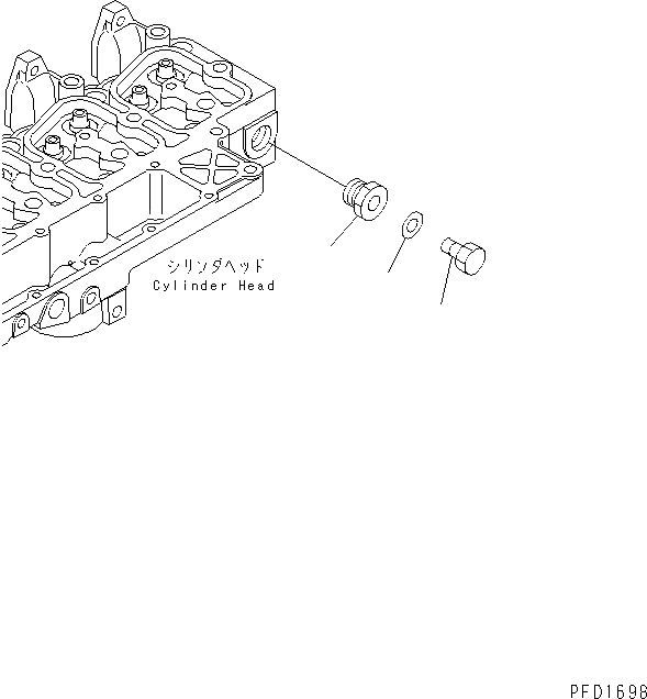 Схема запчастей Komatsu S6D102E-1J - ДАТЧИК ТЕМПЕРАТУРЫ ВОДЫ АДАПТЕР(№78-) ДВИГАТЕЛЬ