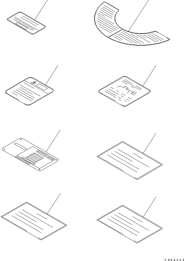 Схема запчастей Komatsu S6D102E-1Q - ПРЕДУПРЕЖДАЮЩ. МАРКИРОВКА (ЯПОН.-АНГЛ.)(№77-8) ДВИГАТЕЛЬ