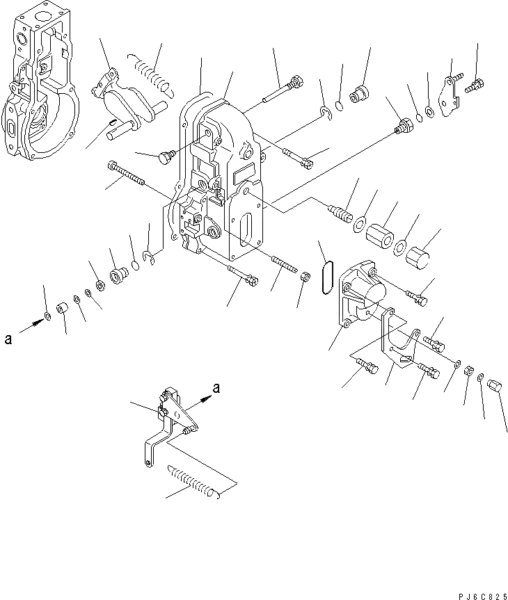 Схема запчастей Komatsu S6D102E-1S - ТОПЛ. НАСОС (РЕГУЛЯТОР) (/) (INЛИНИЯ НАСОС СПЕЦ-Я.) (ВНУТР. ЧАСТИ)(№8-) ДВИГАТЕЛЬ