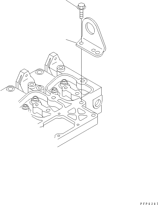 Схема запчастей Komatsu S6D102E-1AA - ЗАДН. ПОДВЕСН. КРОНШТЕЙН ДВИГАТЕЛЬ