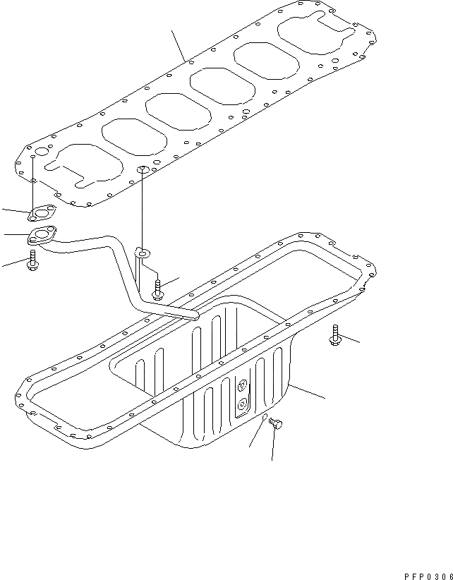 Схема запчастей Komatsu S6D102E-1AA - МАСЛЯНЫЙ ПОДДОН И ВСАСЫВАЮЩИЙ ПАТРУБОК ДВИГАТЕЛЬ