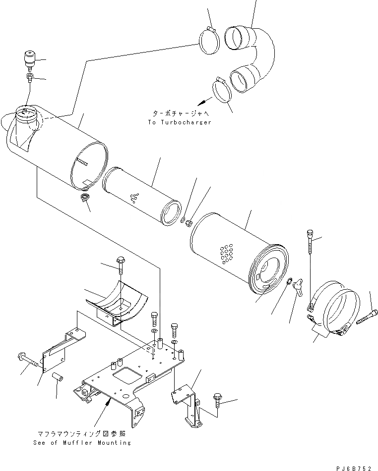 Схема запчастей Komatsu S6D102E-1BB-6C - ВОЗДУХООЧИСТИТЕЛЬ(№77-) ДВИГАТЕЛЬ