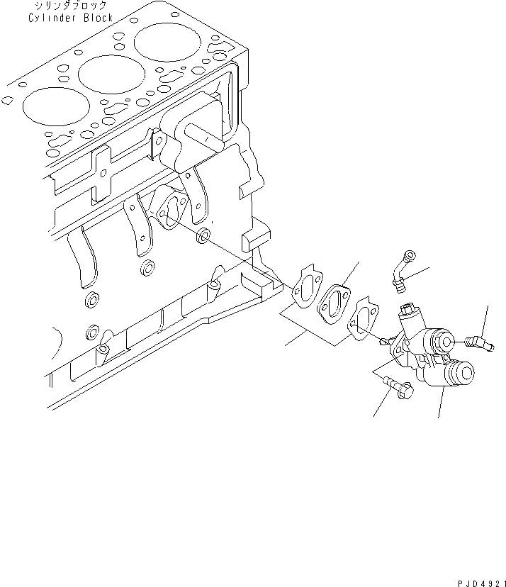 Схема запчастей Komatsu S6D102E-1BB-6 - ЗАГЛУШКА БЛОКА ЦИЛИНДРОВ И ТОПЛИВН. ПОДКАЧИВАЮЩ. НАСОС(№98-8) ДВИГАТЕЛЬ