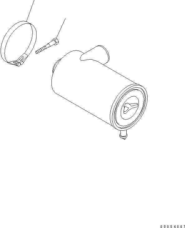 Схема запчастей Komatsu S6D102E-1C-6C - ВОЗДУХООЧИСТИТЕЛЬ(№-78) ДВИГАТЕЛЬ