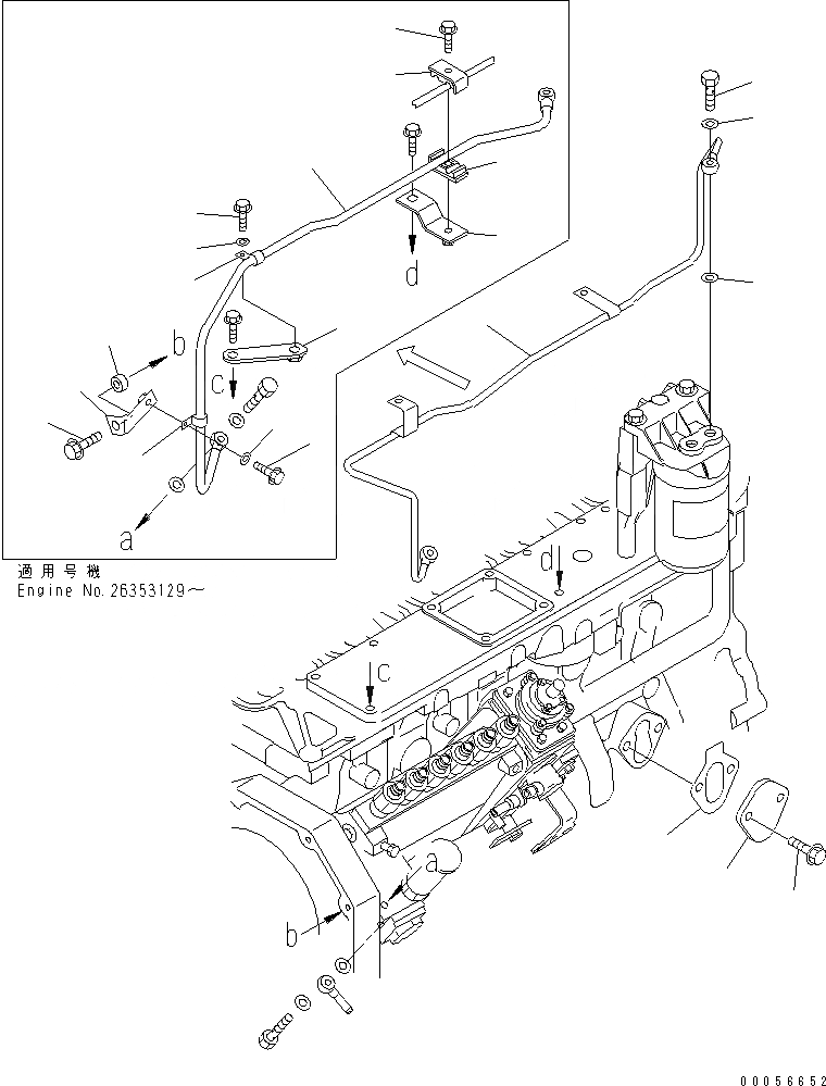 Схема запчастей Komatsu S6D102E-1K-6 - ЗАГЛУШКА БЛОКА ЦИЛИНДРОВ И ТРУБЫ ТОПЛ. ФИЛЬТРА(№99-) ДВИГАТЕЛЬ