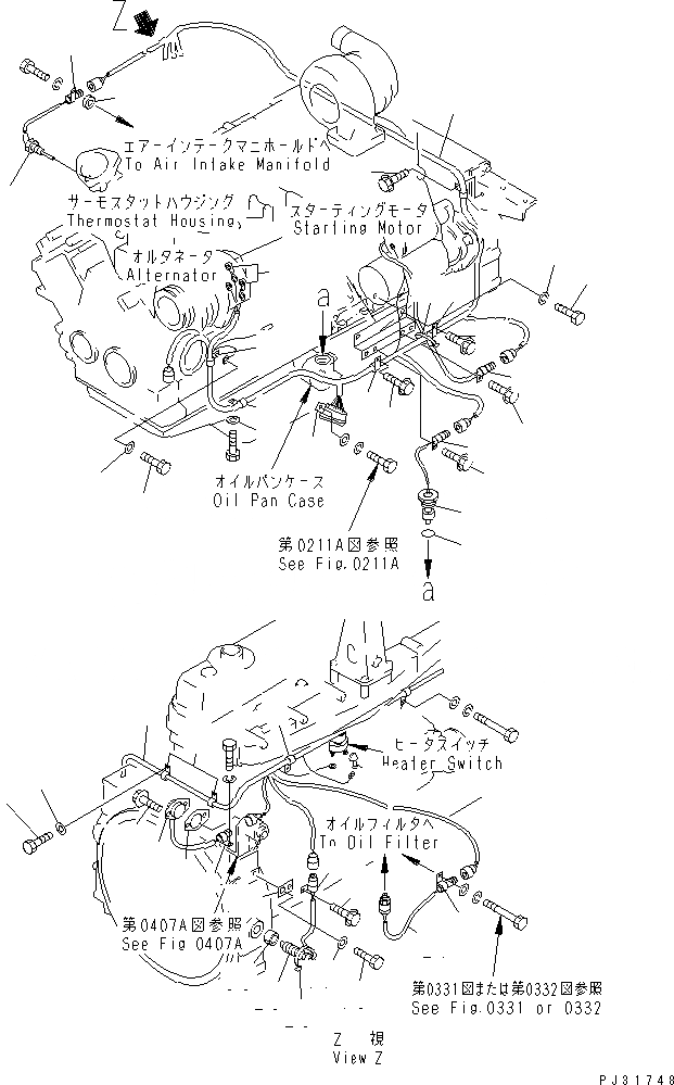 Схема запчастей Komatsu S6D105-B-1A - ЭЛЕКТР. ЭЛЕКТРОПРОВОДКА (АВТОМ. ЗАМЕДЛЕНИЕ ОБОРОТОВ)(№788-) ЭЛЕКТРИКА
