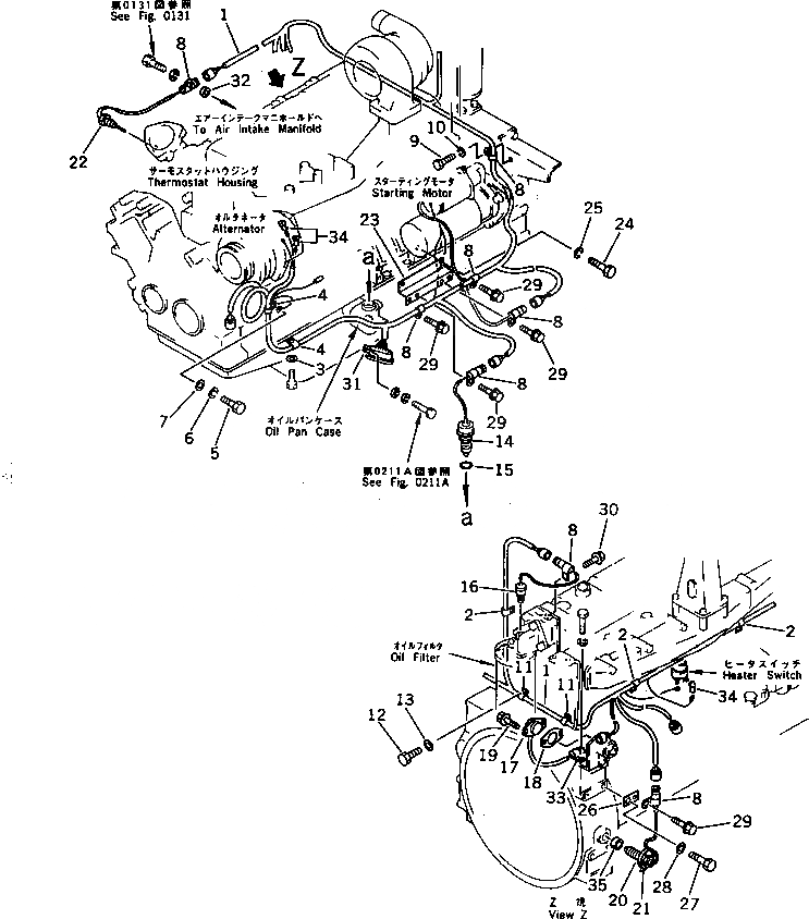 Схема запчастей Komatsu S6D105-B-1A-SS - ЭЛЕКТР. ЭЛЕКТРОПРОВОДКА (АВТОМ. ЗАМЕДЛЕНИЕ ОБОРОТОВ)(№788-) ЭЛЕКТРИКА