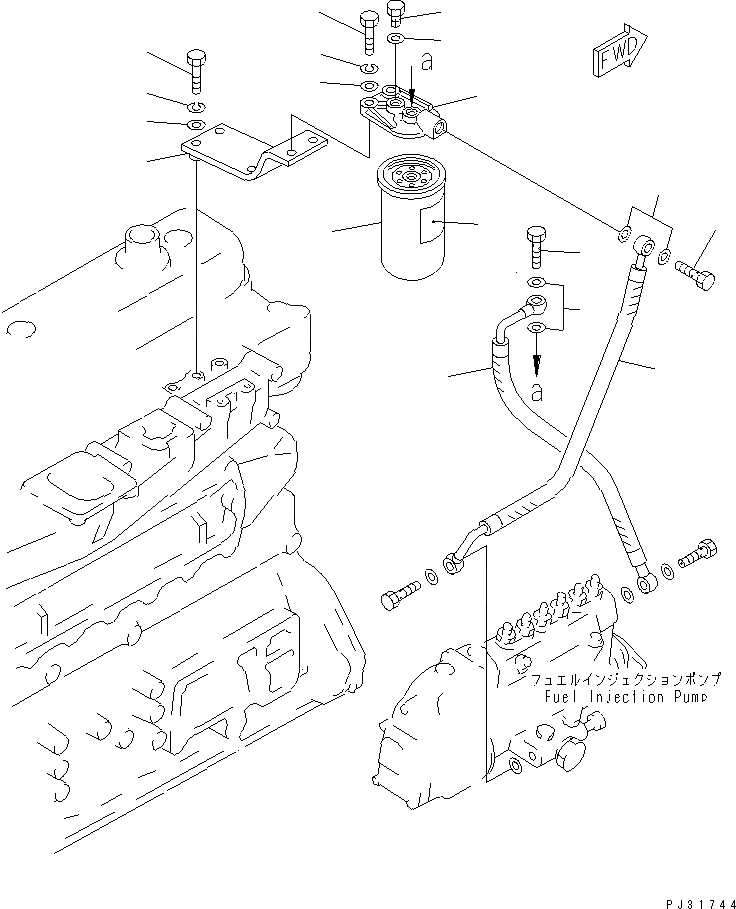 Схема запчастей Komatsu S6D105-B-1A-5 - ТОПЛИВН. ФИЛЬТР. И ТРУБЫ(№788-) ТОПЛИВН. СИСТЕМА