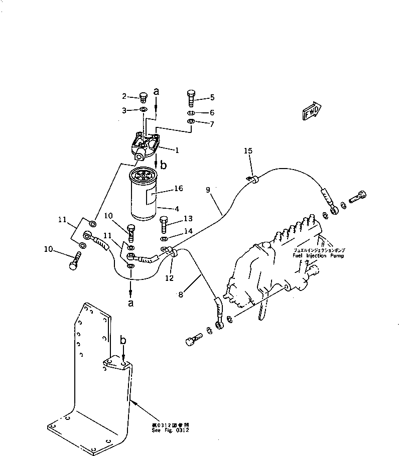 Схема запчастей Komatsu S6D105-B-1A - ТОПЛИВН. ФИЛЬТР. И ТРУБЫ(№8-788) ТОПЛИВН. СИСТЕМА