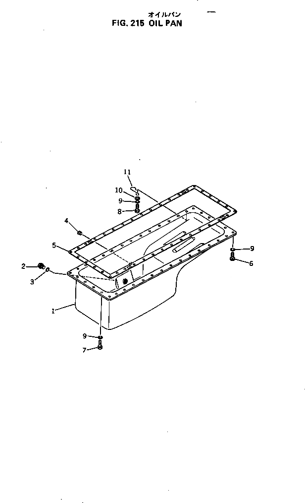 Схема запчастей Komatsu S6D105-1F - МАСЛЯНЫЙ ПОДДОН БЛОК ЦИЛИНДРОВ