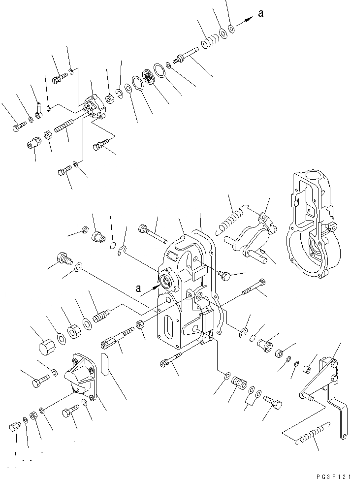 Схема запчастей Komatsu S6D105-1ZZ - ТОПЛ. НАСОС (РЕГУЛЯТОР) (/) ТОПЛИВН. СИСТЕМА