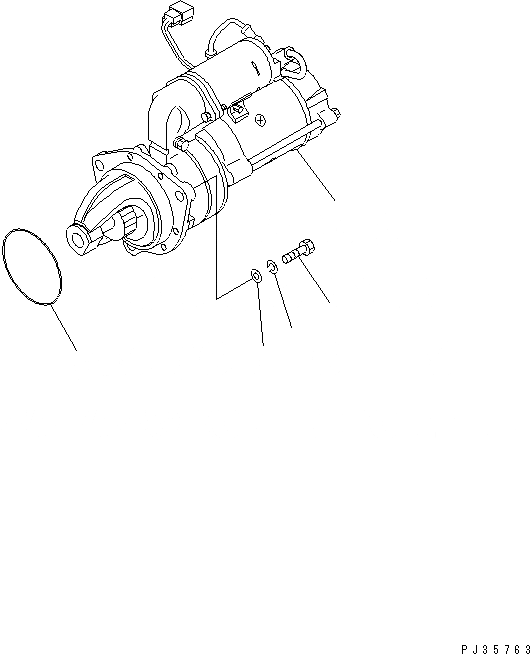 Схема запчастей Komatsu S6D105-1PP - СТАРТЕР И КРЕПЛЕНИЕ (7.KW) (МОРОЗОУСТОЙЧИВ. СПЕЦИФИКАЦИЯ.) (КРОМЕ ЯПОН.) ЭЛЕКТРИКА