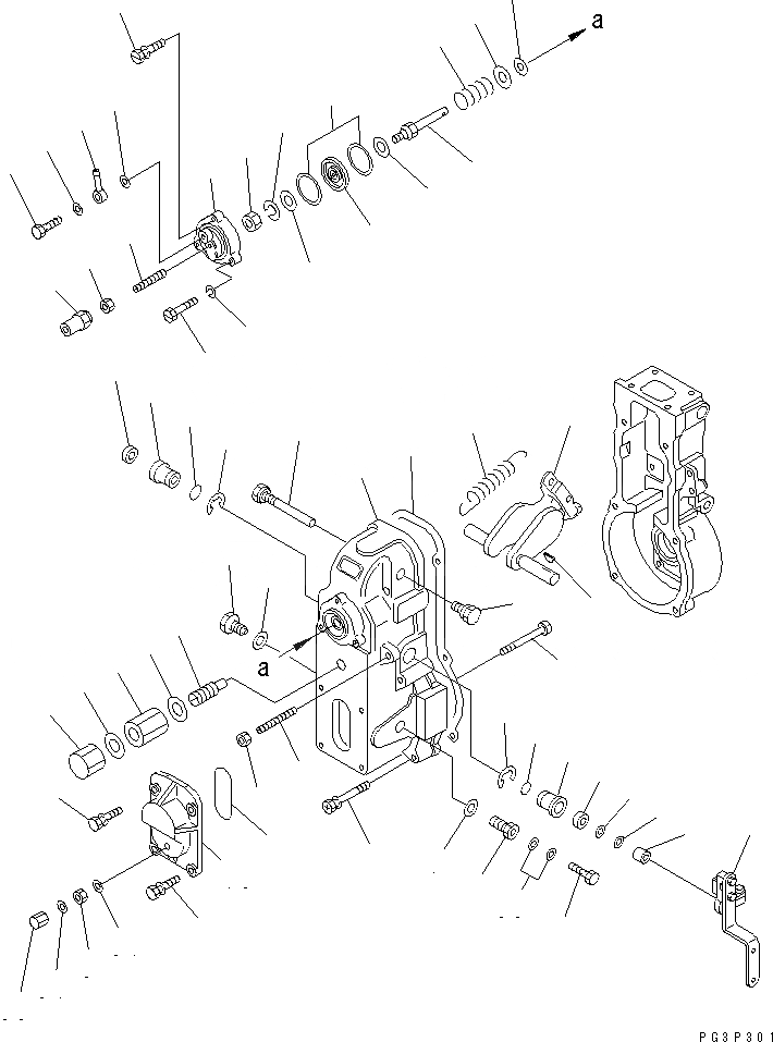 Схема запчастей Komatsu S6D105-1WW - ТОПЛ. НАСОС (РЕГУЛЯТОР) (/)(№8-87) ТОПЛИВН. СИСТЕМА