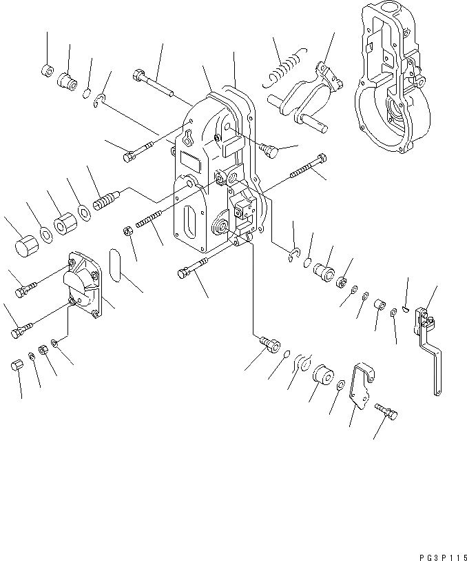 Схема запчастей Komatsu S6D105-1MM - ТОПЛ. НАСОС (РЕГУЛЯТОР) (/)(№87-8) ТОПЛИВН. СИСТЕМА