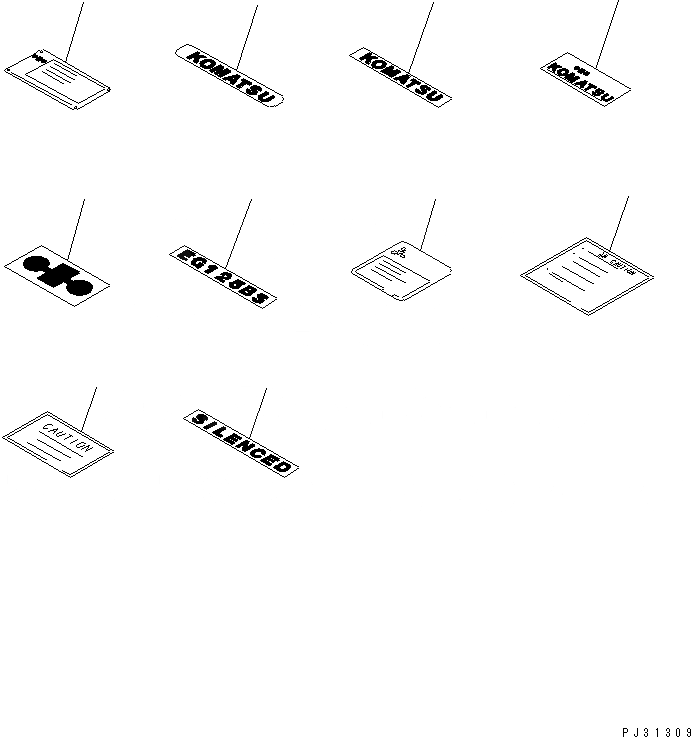 Схема запчастей Komatsu S6D105-1MM - МАРКИРОВКА ИНСТРУМЕНТ¤ МАРКИРОВКА И ДВИГАТЕЛЬ КОМПЛЕКТ