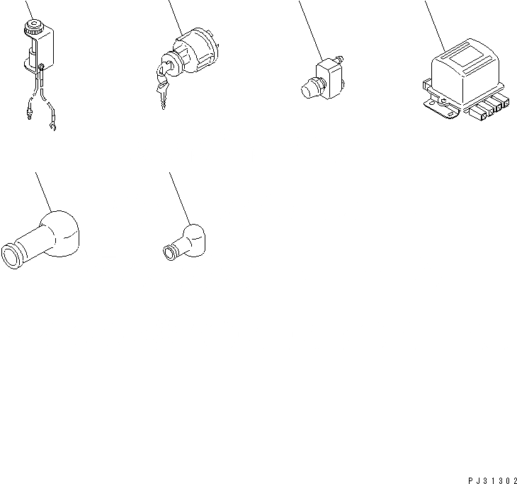 Схема запчастей Komatsu S6D105-1MM-B - СИГНАЛ ОБОГРЕВ-ЛЯ И AWITCH ЭЛЕКТРИКА