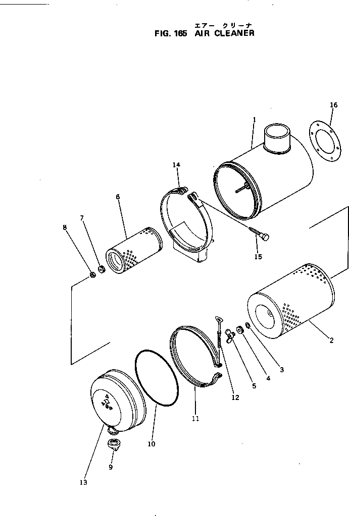 Схема запчастей Komatsu S6D105-1Q - ВОЗДУХООЧИСТИТЕЛЬ ГОЛОВКА ЦИЛИНДРОВ