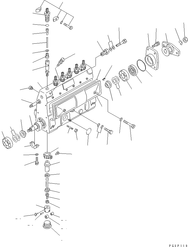 Схема запчастей Komatsu S6D105-1EE - - -