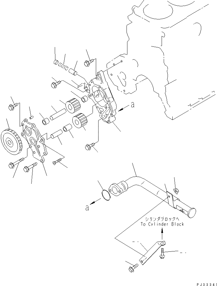 Схема запчастей Komatsu S6D108-1B - СМАЗЫВ. НАСОС И ВСАСЫВ. PIPE СИСТЕМА СМАЗКИ МАСЛ. СИСТЕМА
