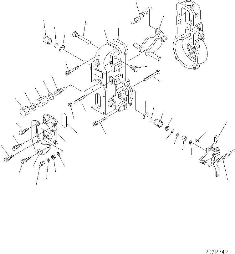 Схема запчастей Komatsu S6D108-1B - ТОПЛ. НАСОС (РЕГУЛЯТОР) (/)(№-) ТОПЛИВН. СИСТЕМА