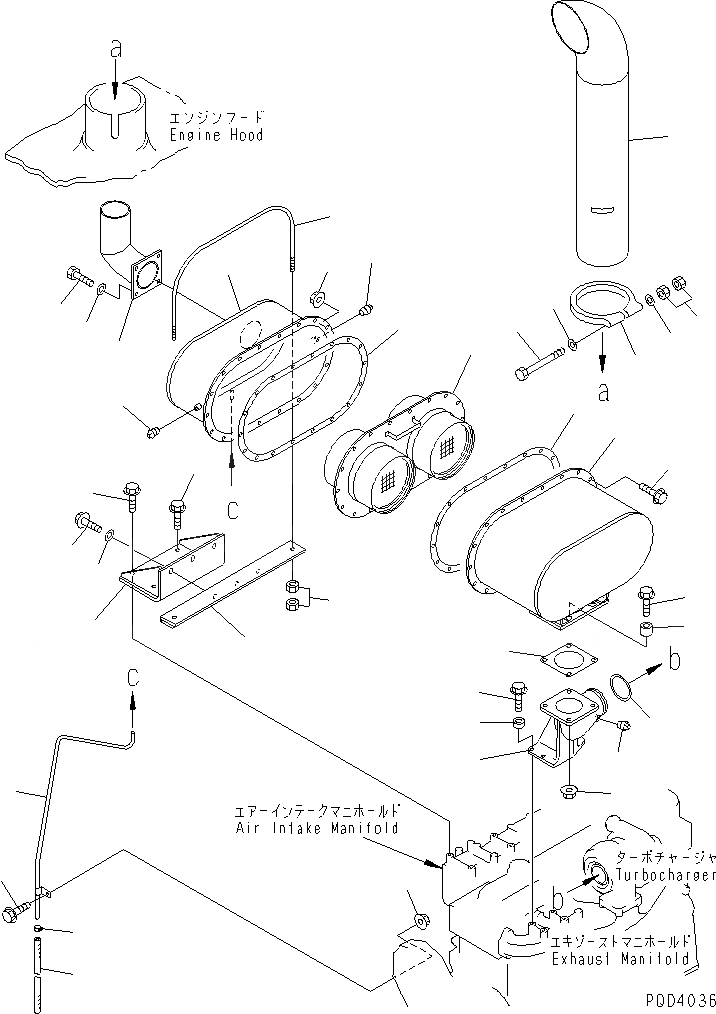 Схема запчастей Komatsu S6D108E-2A-N6 - ГЛУШИТЕЛЬ (КЕРАМИЧ. ТИП) (ТУННЕЛЬН. СПЕЦ-Я.)(№787-) ДВИГАТЕЛЬ